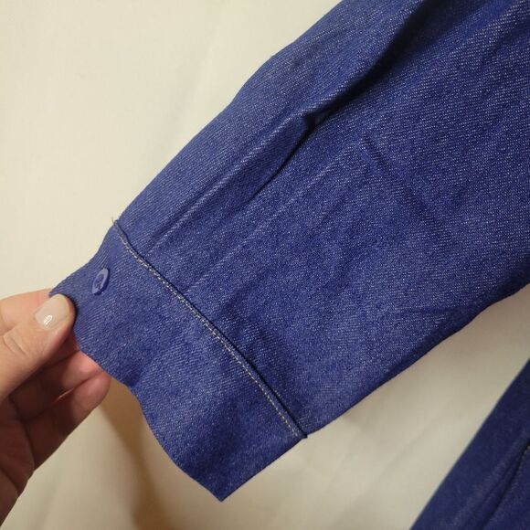 Vintage Heavyweight Deep Blue Denim Dress - Picture 11 of 16